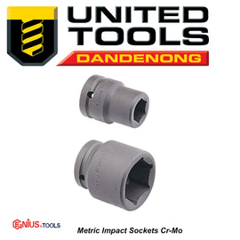 Genius 1/2" Drive Metric Impact Sockets Cr-Mo Various Sizes