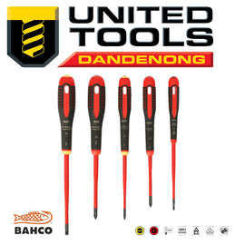 Bahco ERGO™ Slim VDE Insulated Slotted and Phillips Screwdriver Set - 5 Pcs P/n BE-9881SL-XE + $13.50 Postage