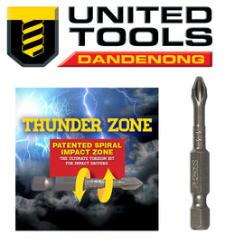 Alpha Thunderzone PH2 x 50mm Impact Power Bit- Handipack (10 bits) P/N PH250SSH