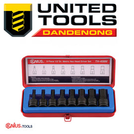 Genius 8 Piece 1/2" Drive Metric InHex Socket Set P/n TH-408M